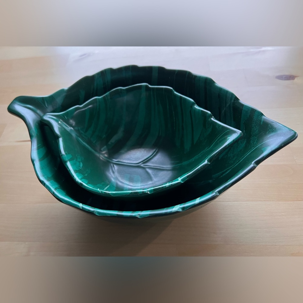 NWT Bundle 2 OPALHOUSE Leaf BAMBOO MELAMINE Bowls SET - Picture 6 of 8